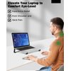 Thibault Aluminum Laptop Stand for Desk - Cooling Ergonomic Design - Fits MacBook Air Pro/DELL/HP/Lenovo/ThinkPad/Alienware - 13/14/15.6/16 -Easy Assembly- Ventilated Laptop Stand for Optimal Airflow