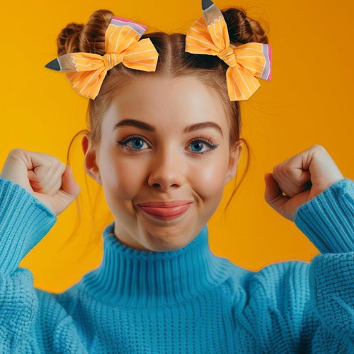 Giantree 2Pcs Teacher Headband, Back to School Pencil Headbands for Teachers Ponytail Holder Hair Scrunchies for Women Yellow Pencil Scrunchies Cute Hair Band Pencil Bow Hair Ties Hair Accessories