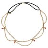 Mia Metal Chain Headband Headwrap, Hair Accessory, Beautiful Gold Chain with Peach Stones, for Women and Girls 1pc