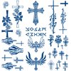 Oottati 6 Sheets Semi Permanent Fake Waterproof Arm Temporary Tattoo Stickers Long Lasts 1-2 Weeks, Cross Wing Skull Finger Flower Snake, Realistic Appearance Natural Fading