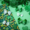 6 Pieces St. Patrick's Day Hair Bows Clips Barrettes Irish Green Shamrock Clover Hair Alligator Clips Ribbon Hair Bows Hairpin Accessories for Girls Kids Women St Patrick's Day Party Decorations