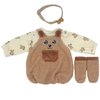 AISITE 18-22 inch Doll Clothes and Accessories - 4 Piece Cute Bear Rompers Tops Headband and Socks Set, Dolls NOT Included