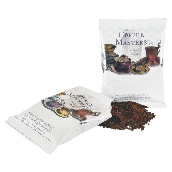 Coffee Masters Perfect Potful Caramel Kiss Ground Coffee, 1.5-Ounce Packets (Pack of 12)