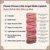 Flower Knows Little Angel Lip Mud Matte Lipstick,Super Soft & Ultra Silky Lip Stick,Long Lasting & Moisturizing Vegan Lip Makeup for Girls&Women,Velvety Finish,3.5g,1Count(C01 Starry Cross)