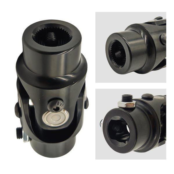RABROPAR 3/4" 36 Spline X 3/4" DD Steering Shaft U Joint Single Black Universal Joint Coupling