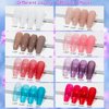 SUPWEE Jelly Gel Polish Set - 8 Colors Sheer Milky White Pink Translucent Nail Polish Gel French Manicure Soak Off UV/LED Gel DIY at Home Professional Nail Salon Kit 7ML(0.24FL OZ)