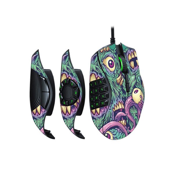 MightySkins Skin Compatible with Razer Naga Trinity - Eyes and Teeth | Protective, Durable, and Unique Vinyl Decal wrap Cover | Easy to Apply, Remove, and Change Styles | Made in The USA