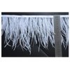 HAPPY FEATHER 2 Yards 5-6inch White Ostrich Feathers Trim Fringe for DIY Dress Sewing Crafts Costumes Decoration