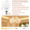 comzler A15 LED Bulbs 60W Equivalent, Warm White 2700K,E12 Small Base LED Round Light Bulb for Ceiling Fan, No Dimmable，6 Pack