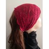 Oyabridal Vintage Lace Headbands for Women Elastic Lace Halloween Headband Party Accessories (Burgundy)
