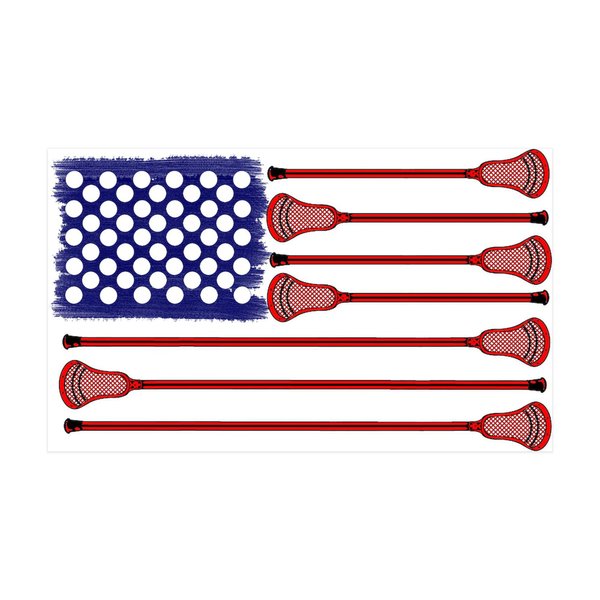 CafePress Lacrosse Americasgame 35X21 Wall Peel 35x21 Wall Decal, Vinyl Wall Peel, Reusable Wall Cling