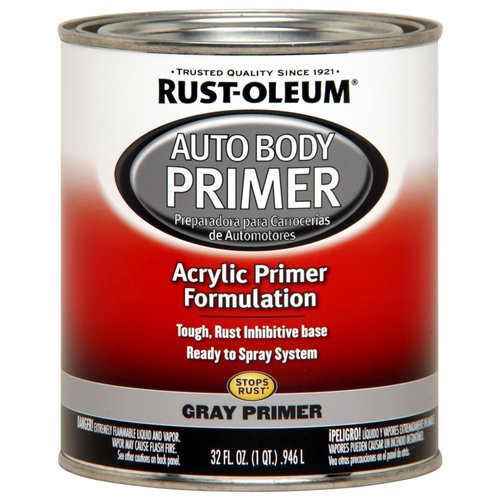 Rust-Oleum 253499 Automotive Premixed Auto Body Paint, Quart, Gray Primer 32 Fl Oz (Pack of 1)