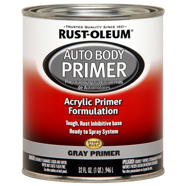 Rust-Oleum 253499 Automotive Premixed Auto Body Paint, Quart, Gray Primer 32 Fl Oz (Pack of 1)