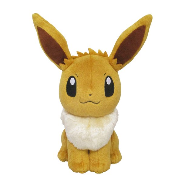 Sanei Pokemon All Star Series Eevee Stuffed Plush, 8", Brown (PP07)
