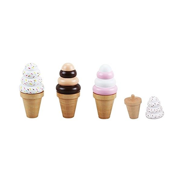 Mamamemo wooden ice cream cones set 4 pieces