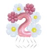 Daisy 2nd Birthday Party Decorations Balloon,40inch Pink Number Balloon 2，Daisy Birthday Party Decorations for 2 Year Old，Daisy 2nd Birthday Party Supplies (Pink daisy numbers 2)