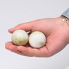 BRABUD 1.4'' Light Green Marble Baoding Chinese Health Exercise Stress Balls in Natural Stone Craft Collection BS003