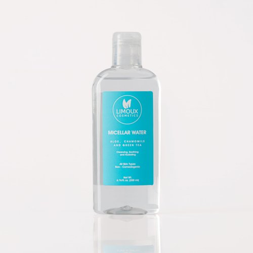 Limoux Cosmetics Micellar Water - All Skin Types - Cleansing, Soothing and Hydrating - Non-Comedogenic - Aloe, Chamomile and Green Tea