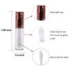 LTKJ 20 Packs 1.2 mL Pretty Empty Lip Gloss Tubes Containers, Clear Mini Refillable Lip Balm Bottles with Rubber Inserts and 3pcs Transfer Pipettes for Lip Samples Travel DIY Makeup (4 Colors)