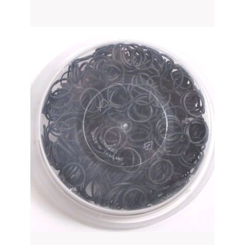6 Box ANNIE 500ct SMALL BLACK RUBBER BANDS FOR HAIR #3159 1/2" DIAMETER