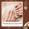 Beetles Chocolate Brown Gel Nail Polish, New Attitude Gel Polish Set, 2 Color Glitter Gel Nail Polish with Base&Top Coat for DIY Series Color Trend Set