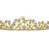 SAMKY Gold Bridal Tiara Crown with Rhinestone Wedding Headpiece Bride's Crystal Hair Accessories for Woman