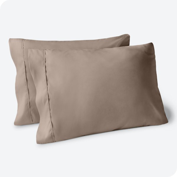 Bare Home Microfiber Pillow Cases - King Size Set of 2 - Cooling Pillowcases - Double Brushed - Taupe Pillowcases 2 Pack - Easy Care (King Pillowcase Set of 2, Taupe)