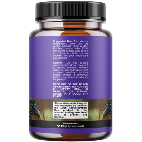 Black Elderberry Capsules Antioxidant Supplement - Elderberry Immune Support Skin Supplement with Skin Vitamins and Sambucus Elderberry Extract - Elderberry Supplement Immune System Support Supplement