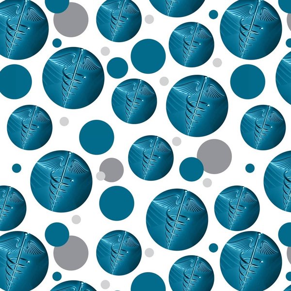 GRAPHICS & MORE Premium Gift Wrap Wrapping Paper Roll Pattern - Medical MD RN EMT - Caduceus Symbol