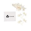 Yeshone 5 Pieces Wedding Hair Comb Bridal Hair Pins Crystal Pearl Hair Accessories Rhinestone Flower Hair Piece for Wedding Bride Women(Gold,Classic Style)