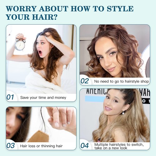 Neverland Beauty Ponytail Extensions Claw Clip Synthetic Hair PonyTails Long Wavy Hair Ponytail Natural Looking Hair Extensions for Women, Girls (20inch)