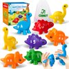 Crincy ABC Alphabet Dinosaurs Matching Learning Toy for Kids 3-5, 26PCS Montessori Double-Sided Dinosaur Toys Match Letter, Fine Motor Toys, Preschool Educational Learning Toys for Toddlers