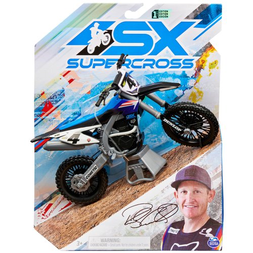Supercross, Authentic Ricky Carmichael 1:10 Scale Collector Die-Cast Motorcycle Replica with Display Stand