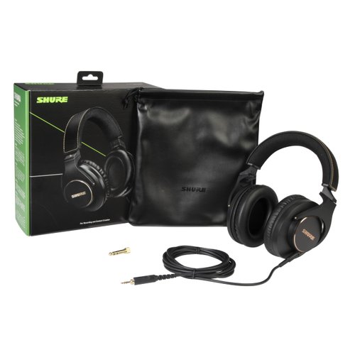 Shure SRH840A Over-Ear Wired Headphones for Critical Listening & Monitoring, Professional Headset, Tailored Frequency Response, Superior Detailed Sound, Adjustable & Collapsible Design - 2022 Version