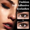 Bellelfin Self Adhesive Eyelashes, 2Pcs Eyelashes Natural Look Reusable Self Adhesive False Eyelashes 12MM Stick Fake Eye Lashes for Women Girls DIY Eye Lash Extensions#3D06