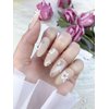 5D Embossed Flowers Nail Stickers for Acrylic Nails, 6 Sheets Engraved Flower Nail Decals Spring Summer Nail Art Accessories French Tips Nail Designs Adhesive Flower Butterfly Nail Stickers for Women
