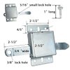 QZATTCAEN Garage Door Side Lock Inside Deadlock for Most Garage Door Galvanized Steel -1pack, Silver