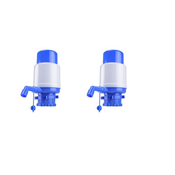 Water Bottles Pump Blue Manual Hand Pressure Drinking Fountain