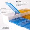 Deke Detachable Pill Organizer case, 14 Daily compartments, AM PM Slot, Weekly dosis Container, Medicine Holder, Pills Medication Dispenser, Vitamin, Supplement