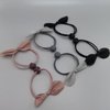 UaiUya 6pcs Bow Hair Tie Elastic Bracelets Korean Hair Ties Bands Ponytail Holder for Women and Girls Accessories,Pink+Grey+Black