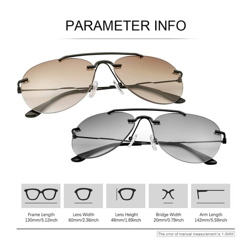 2 Pairs Bifocal Reading Sunglasses UV400 Protection Outdoor Sun Readers Blue Light Blocking Glasses Aviator Tinted Shades for Men and Women Classic Eyewear Retro Stylish Driving Safety Eyeglasses