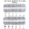 5136Pcs Flatback Clear Crystal Rhinestones Set for Nail Art Glass Tumblers Glitter Round with Picking Pen and Tweezer(SS4 ~ SS16)