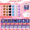 JOYPRO Valentines Day Gifts for Kids Classroom, 28 Pack Valentines Cards Goodie Bags with Heart Stones, Valentine Exchange Gifts Party Favors Crystal Gemstone Rocks for Girls Boys Classroom Prizes