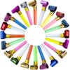 20 Pcs Blowouts Noisemakers Funny Party Blowouts Blow Horns Birthday Party Colorful Noisemakers Whistles Noise Makers for Birthday Sporting Events Graduation Wedding Party Supplies