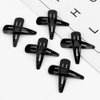 50 Pieces 2 Inch Snap Hair Clips No Slip Metal Clips Hair Barrettes for Women Girls Hair Pins Hair Accessories Salon Supplies (Black)