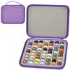 63 Slots Bobbin Case Holder - Bobbins Thread Organizer Storage - Spools Box Compatible with Brother for Singer for Babylock for Janome for Kenmore Sewing Machine (Purple)