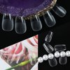 UNA GELLA Short Coffin Fake Nails 504pcs Short Coffin Press on Nails Pre-shape Short Coffin Gel Nail Tips for Full Cover Acrylic False Nails Nail Extension Home DIY Nail Salon 12 Sizes Gelly Tips