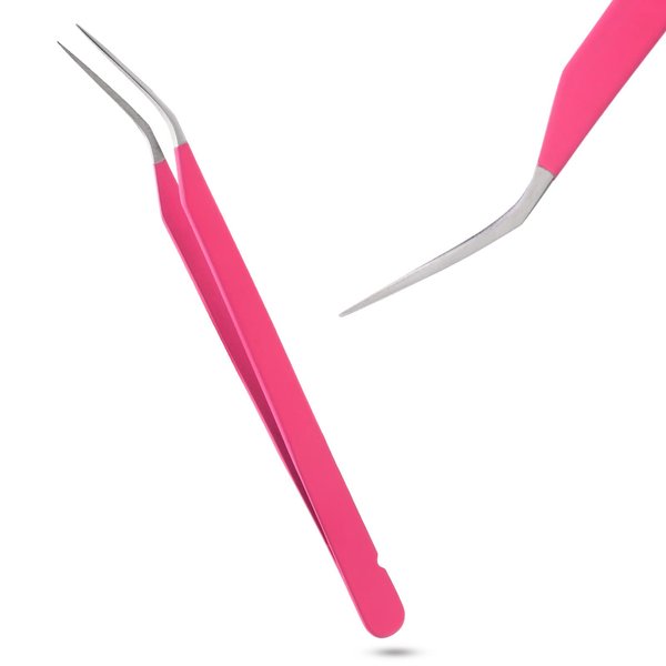 My Lash Tools New Isolation Lash Tweezers For Eyelash Extensions Best for Individual Isolation & Classic Lashes Japanese Stainless Steel Lightweight Precision Lashing Twisers (MattePInkJPs)