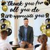 Black Gold We Appreciate You Decorations Thank You Banner with Appreciate Hanging Swirls Thank You For All You Do Decor for Teacher Doctor Nurse Employee Staff Graduation Appreciation Party Supplies