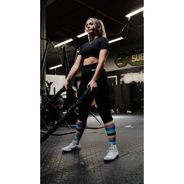 Go2 Compression Socks for Men Women Nurses Runners| Medium Compression Stockings… (US, Alpha, Small, Regular, Regular, Neon PinkS)